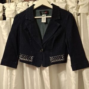 TeAmo Chic Black Studded Blazer M